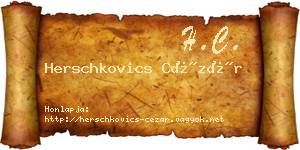 Herschkovics Cézár névjegykártya